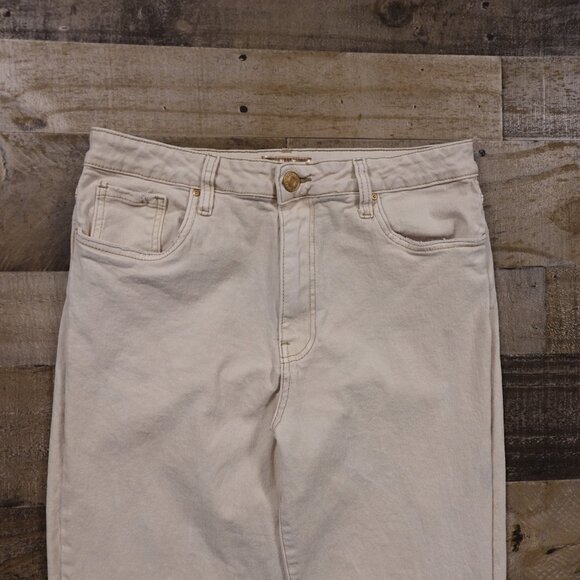 Kut from the Kloth jeans Christine Straight Leg women's 10 cream - Picture 2 of 15